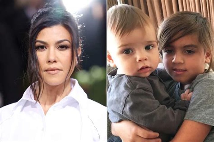 Kourtney Kardashian carries Reign Disick in Los Angeles