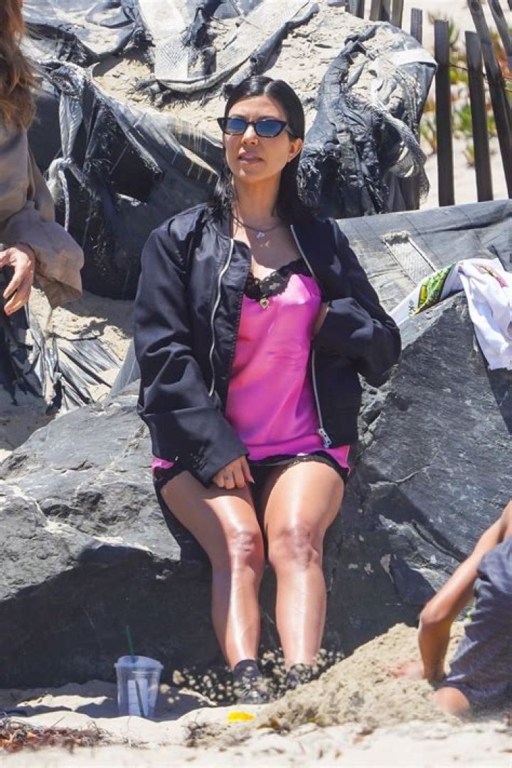 Kourtney Kardashian on the beach
