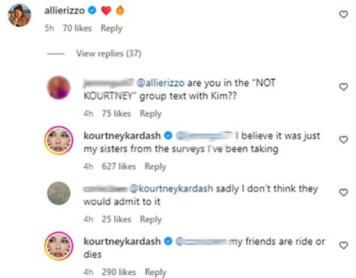 Kourtney Kardashian Reacts to ‘Not Kourtney’ Group Chat Amid Kim Drama – Hollywood Life