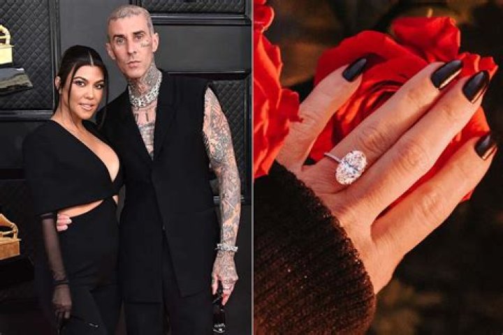 Kourtney Kardashian’s Engagement Ring From Travis Barker — Photos – Hollywood Life