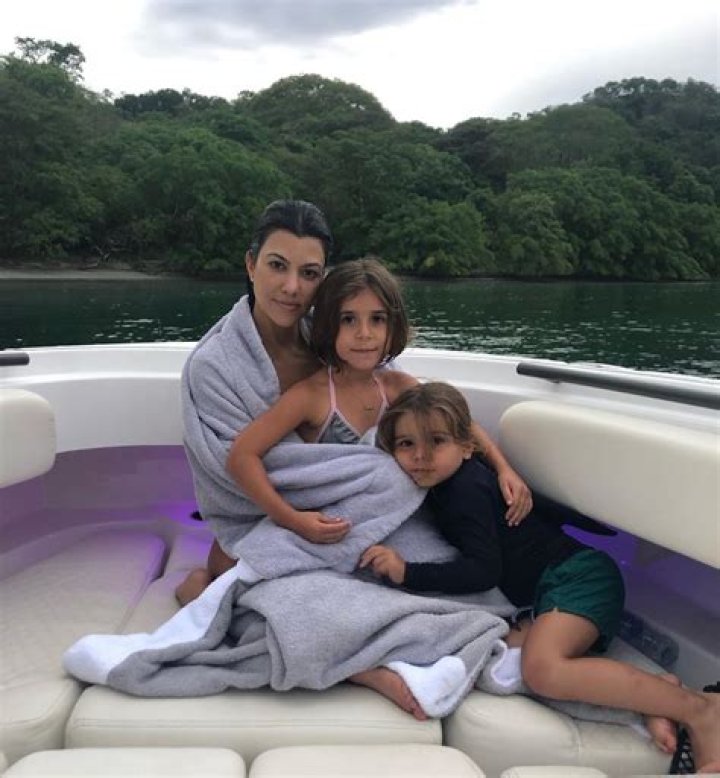 Kourtney Kardashian with her kids and North West on Mother's Day 2018