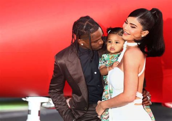 Kylie Jenner & Travis Scott on the red carpet with daughter Stormi Webster
