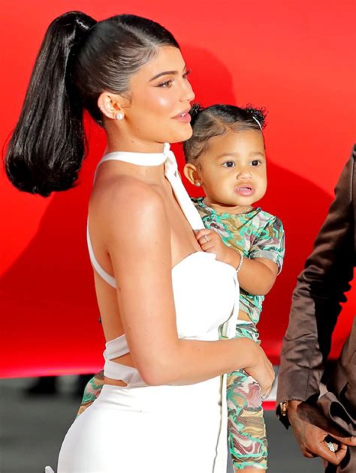 Kylie Jenner holds Stormi