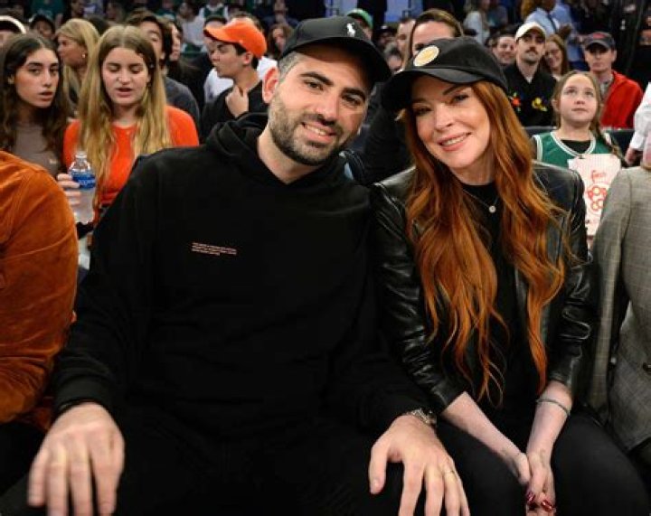 Lindsay Lohan with husband Bader Shammas Celebrities attend Boston Celtics v New York Knicks game, New York, USA - 05 Nov 2022