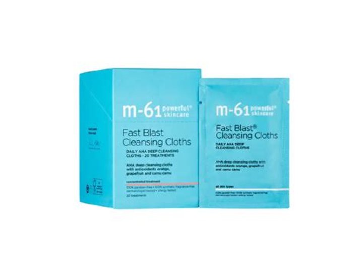 M-61 Fast Blast Cleansing Cloths, $24, bluemercury.com