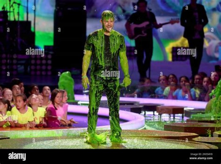 Mark Wahlberg gets slimed at the 27th annual Kids' Choice Awards at the Galen Center, in Los Angeles 27th Annual Kids' Choice Awards - Show, Los Angeles, USA