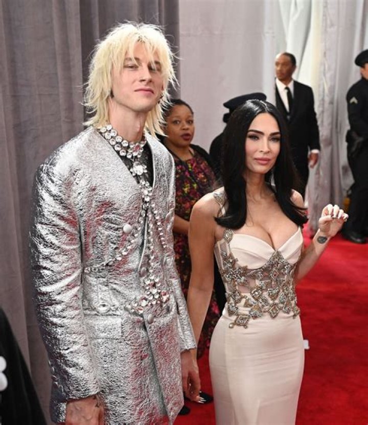 Megan Fox and Machine Gun Kelly walking in Aspen, Colorado in 2023