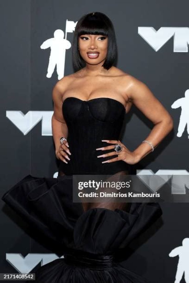 Megan Thee Stallion attends the 2023 MTV Video Music Awards at the Prudential Center in New Jersey on September 12, 2023. MTV Video Music Awards 2023 - Arrivals - NJ, New York City, United States - 12 Sep 2023