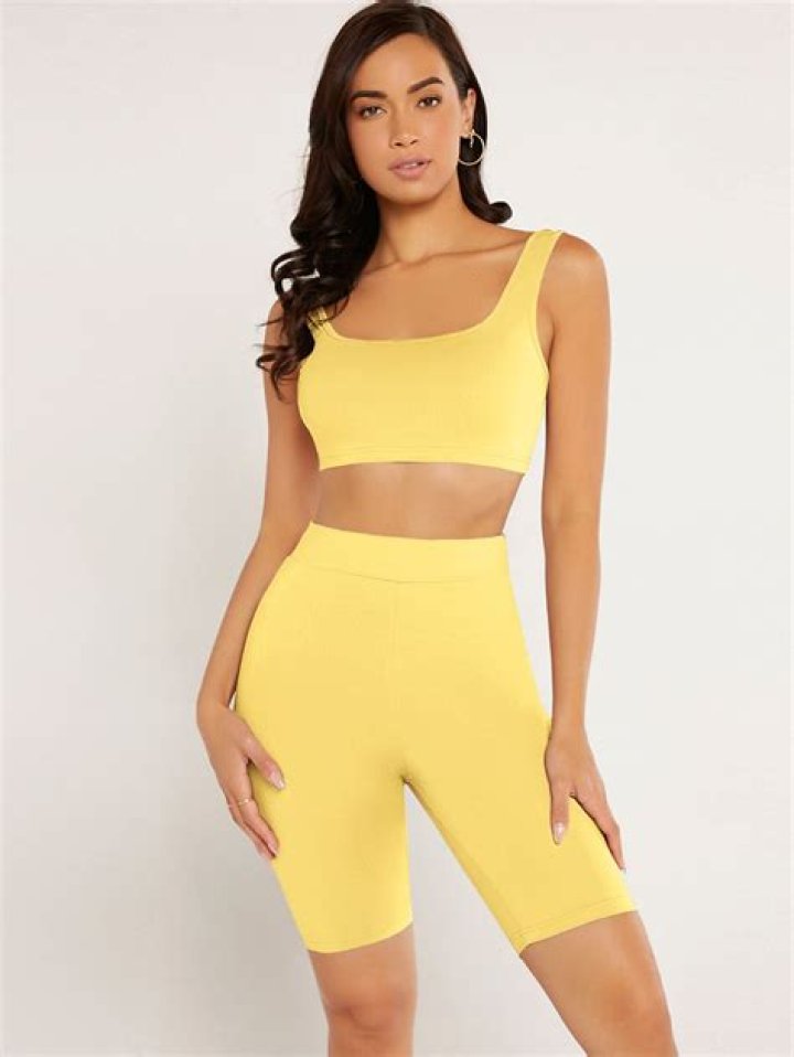 Megan Thee Stallion’s Yellow Crop Top & Biker Shorts in Sexy Gym Video – Hollywood Life