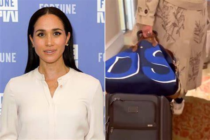 Meghan Duchess of Sussex bag detail Prince Harry and Meghan Duchess of Sussex visit to Sussex, UK - 03 Oct 2018