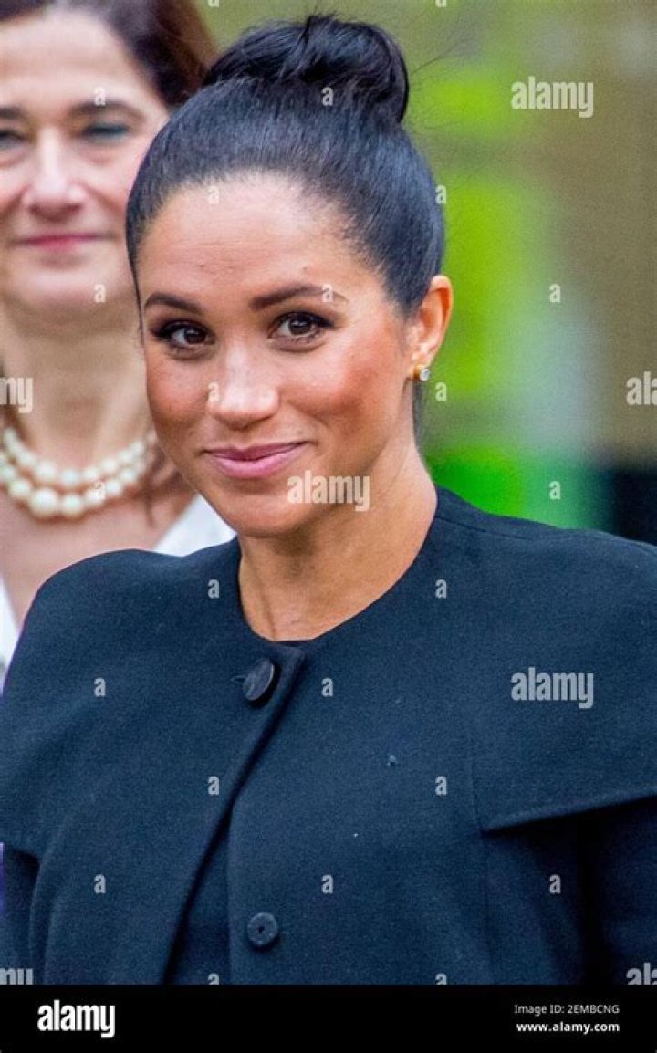 Meghan Duchess of Sussex during the Your Commonwealth Youth Challenge reception at Marlborough House Your Commonwealth Youth Challenge reception, London, UK - 05 Jul 2018 WEARING BRANDON MAXWELL SHOES BY MANOLO BLAHNIK SAME OUTFIT AS CATWALK MODEL *9047036al