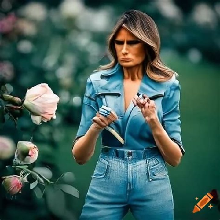 Melania Trump & A Flower Girl
