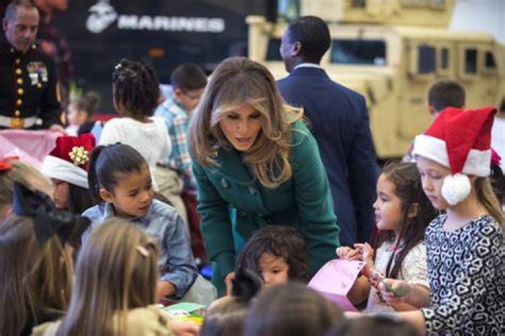 Melania Trump Helps Toys For Tots