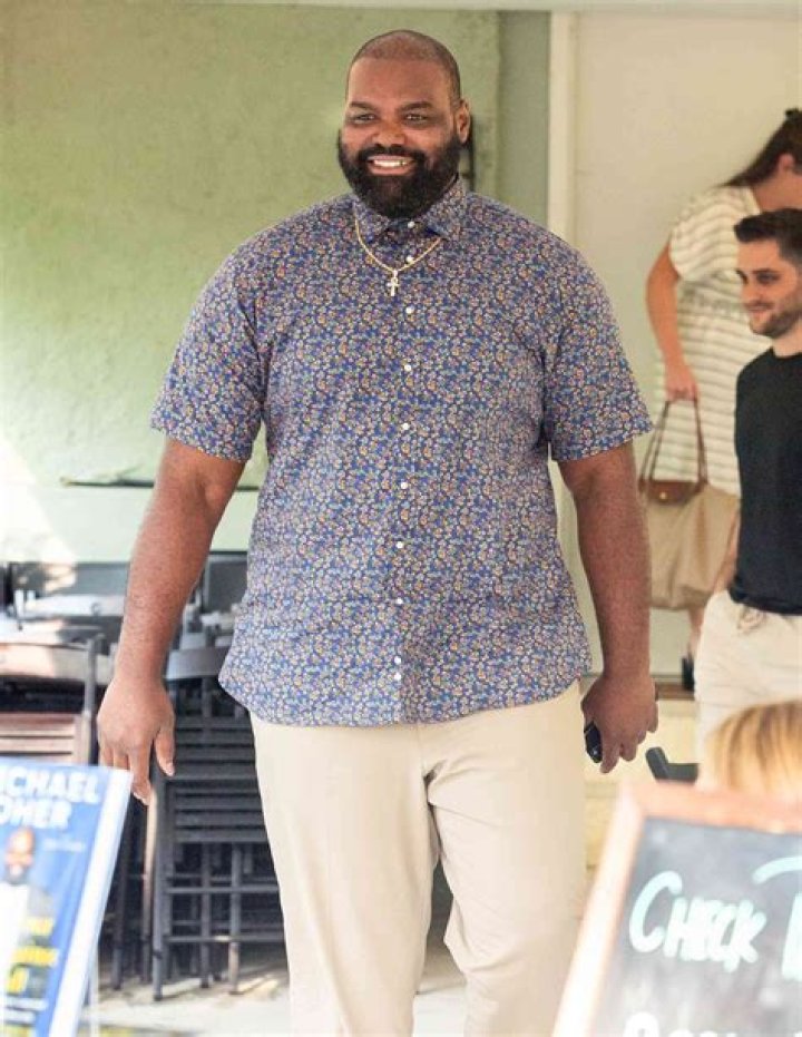 Michael Oher breaks cover at a book signing where he appeared at Ivy Booktshop to promote his book 'When Your Back's Against The Wall' Michael Oher 'When Your Back's Against the Wall' book signing, Baltimore, Maryland, USA - 21 Aug 2023