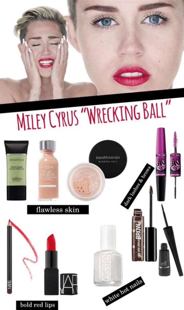Miley Cyrus Makeup Wrecking Ball