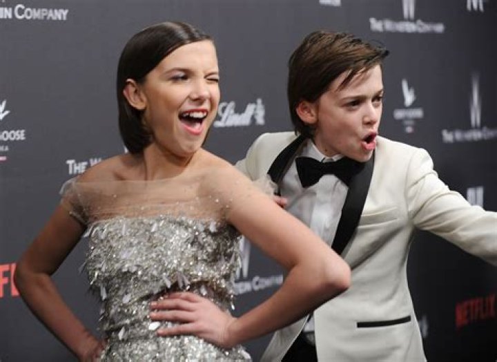 Millie Bobbie Brown and Noah Schnapp Stranger Things