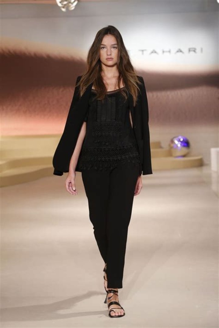 Modeling All Black Elie Tahari On The Runway