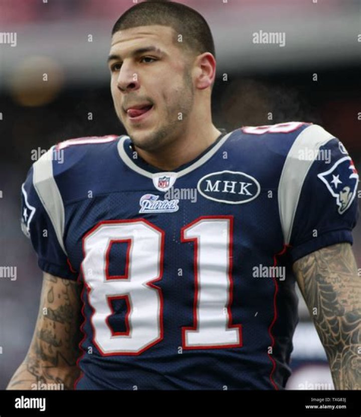 New England Patriots tight end Aaron Hernandez walks to the bench in the second quarter of an NFL football game between the Patriots and the Tennessee Titans, in Nashville, Tenn Patriots Titans Football, Nashville, USA - 9 Sep 2012