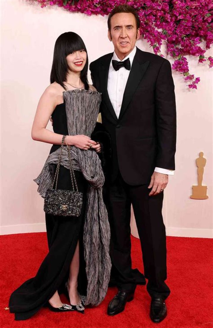 Nicolas Cage and Riko Shibata arrive on the red carpet at the premiere of Universal Pictures' "Renfield" at Museum of Modern Art on March 28, 2023 in New York City. Renfield Premiere, New York, United States - 28 Mar 2023