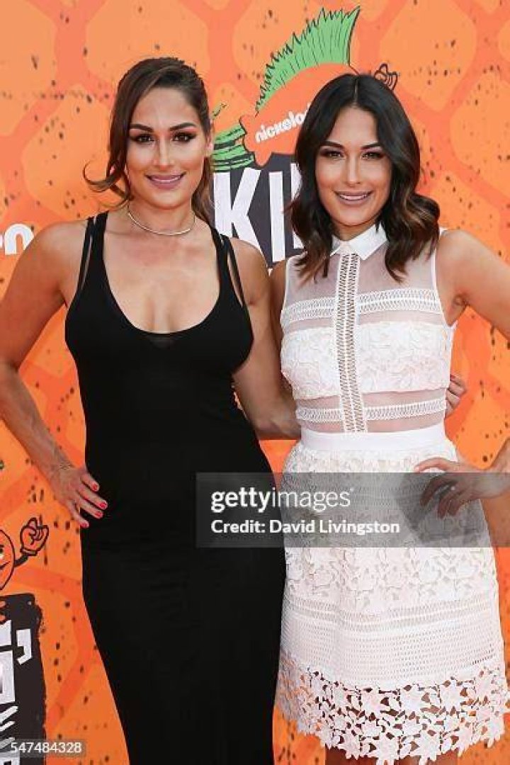 Nikki Bella and sister Brie Bella arrive at Michael Rubin's Fanatics Super Bowl Party 2022 held at 3Labs on February 12, 2022 in Culver City, Los Angeles, California, United States. Michael Rubin's Fanatics Super Bowl Party 2022, 3labs, Culver City, Los Angeles, California, United States - 13 Feb 2022