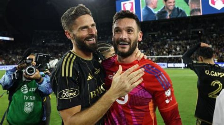 Olivier Giroud and Hugo Lloris at Le Village de Roland GarrosFrench Open, Paris, France - 29 May 2018