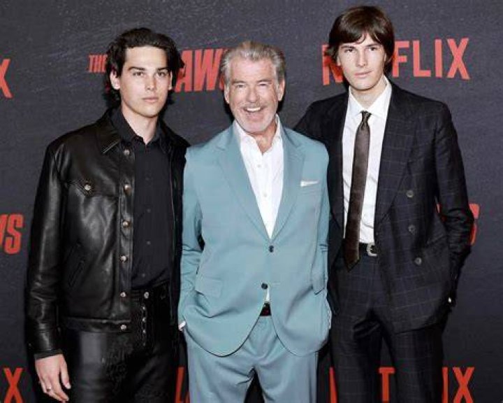 Paris Brosnan and Pierce Brosnan Fashion For Relief, Arrivals, Spring Summer 2020, London Fashion Week, UK - 14 Sep 2019