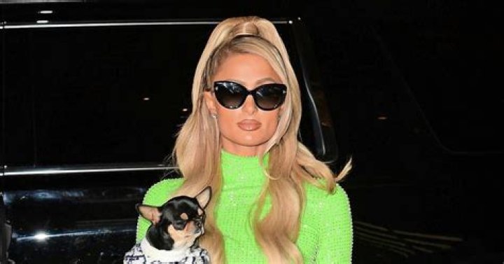 Paris HiltonParis Hilton seen in a sparkly fluorescent dress, late night shopping in Soho, NYC - 24 Jan 2022