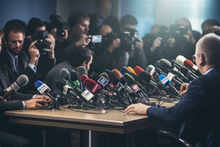 Photographers at the press conference