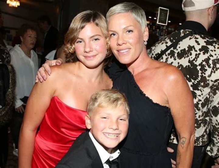 Pink With Her Kids Willow And Jameson