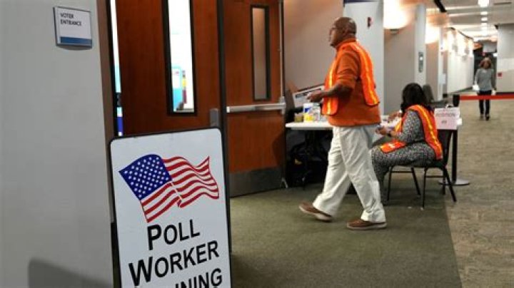 Polling Site Workers In Brooklyn, New York