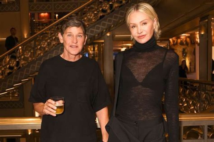 Portia de Rossi & Ellen DeGeneres At The 77th Annual Golden Globe Awards