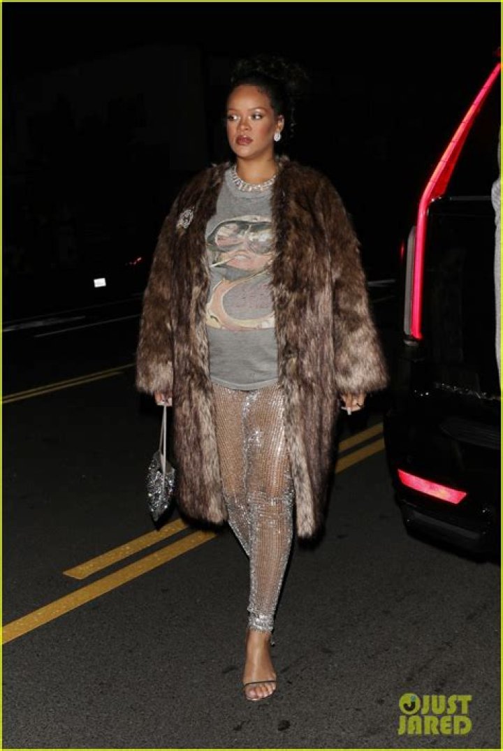Pregnant Rihanna Rocks Open Satin Jacket & Shorts After Dropping Due Date Hint: Photos