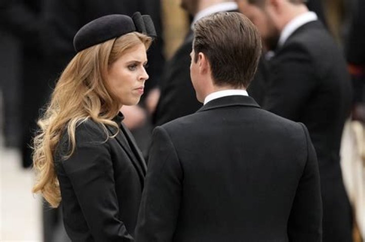 Princess Beatrice at the funeral of Prince Philip