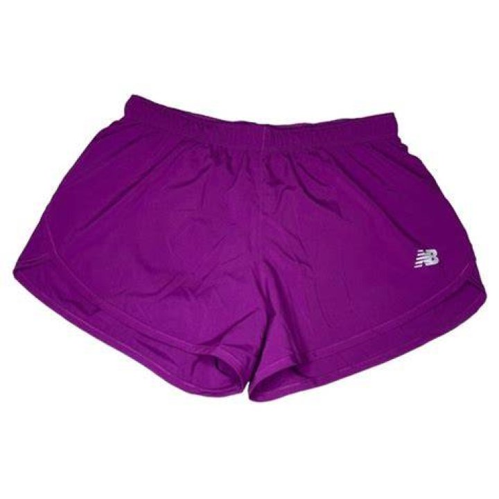 purple running shorts