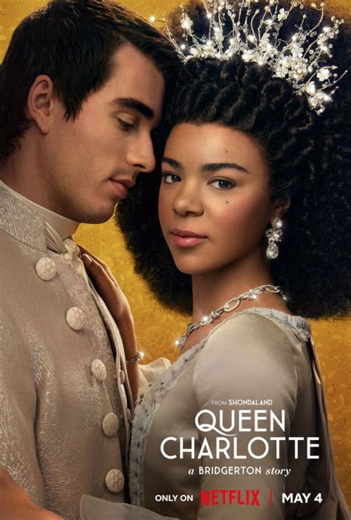Queen Charlotte: A Bridgerton Story. (L to R) Corey Mylchreest as Young King George, India Amarteifio as Young Queen Charlotte in episode 101 of Queen Charlotte: A Bridgerton Story. Cr. Liam Daniel/Netflix &copy; 2023