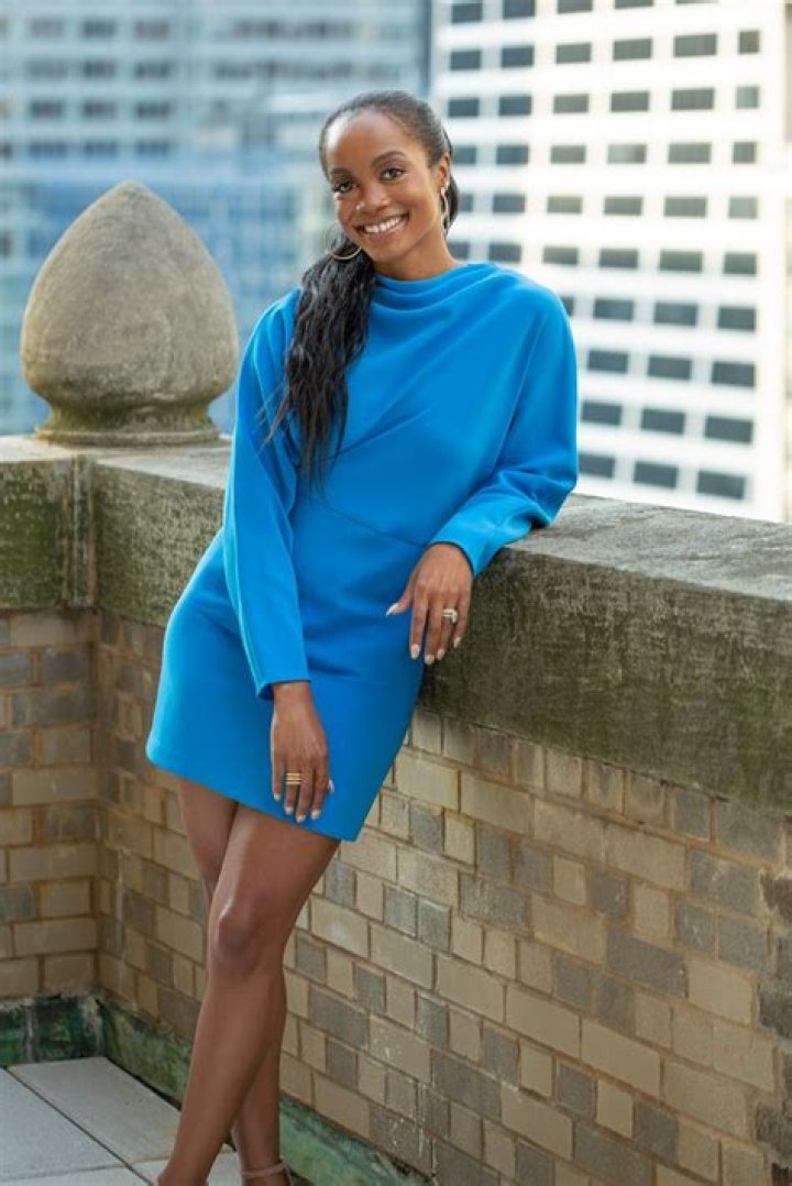 Rachel Lindsay poses casually in NYC