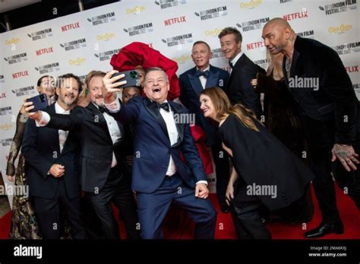 Ram Bergman, Rian Johnson, Leslie Odom Jr., Janelle Monae, Ted Sarandos, Daniel Craig, Kate Hudson, Edward Norton, Kathryn Hahn and Dave Bautista 'Glass Onion: A Knives Out Mystery' premiere, 66th BFI London Film Fetival, UK - 16 Oct 2022