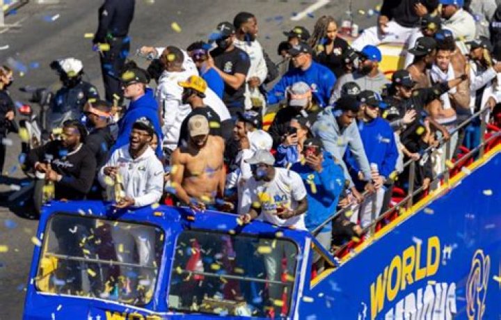 Rams victory parade in Los Angeles, CA, Figueroa St, Los Angeles, California, Usa &ndash; 16 Feb 2022