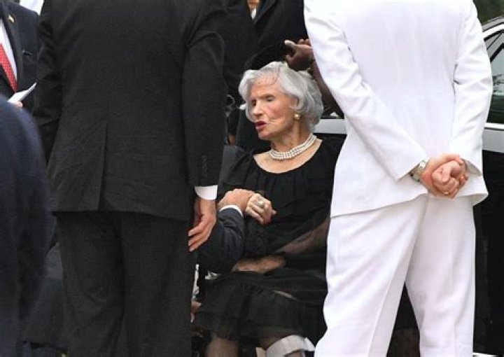 Roberta McCain, mother of US Senator John McCain, R-Ariz., wipes her eyes as she looks at his casket in the Rotunda of the US Capitol, in Washington, DC, USA, 31 August 2018. McCain will lie in state at the US Capitol and have a funeral service at the National Cathedral before being laid to rest at the US Naval Academy in Annapolis, Maryland. McCain died 25 August, 2018 from brain cancer at his ranch in Sedona, Arizona, USA. He was a veteran of the Vietnam War, served two terms in the US House of Representatives, and was elected to five terms in the US Senate. McCain also ran for president twice, and was the Republican nominee in 2008. Casket of Senator John McCain laid in state at US Capitol in Washington, USA - 31 Aug 2018