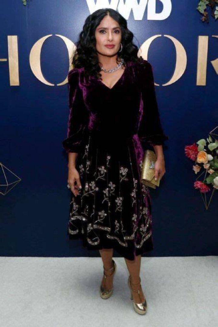 Salma Hayek 3rd Annual WWD Honors, Arrivals, New York, USA - 30 Oct 2018