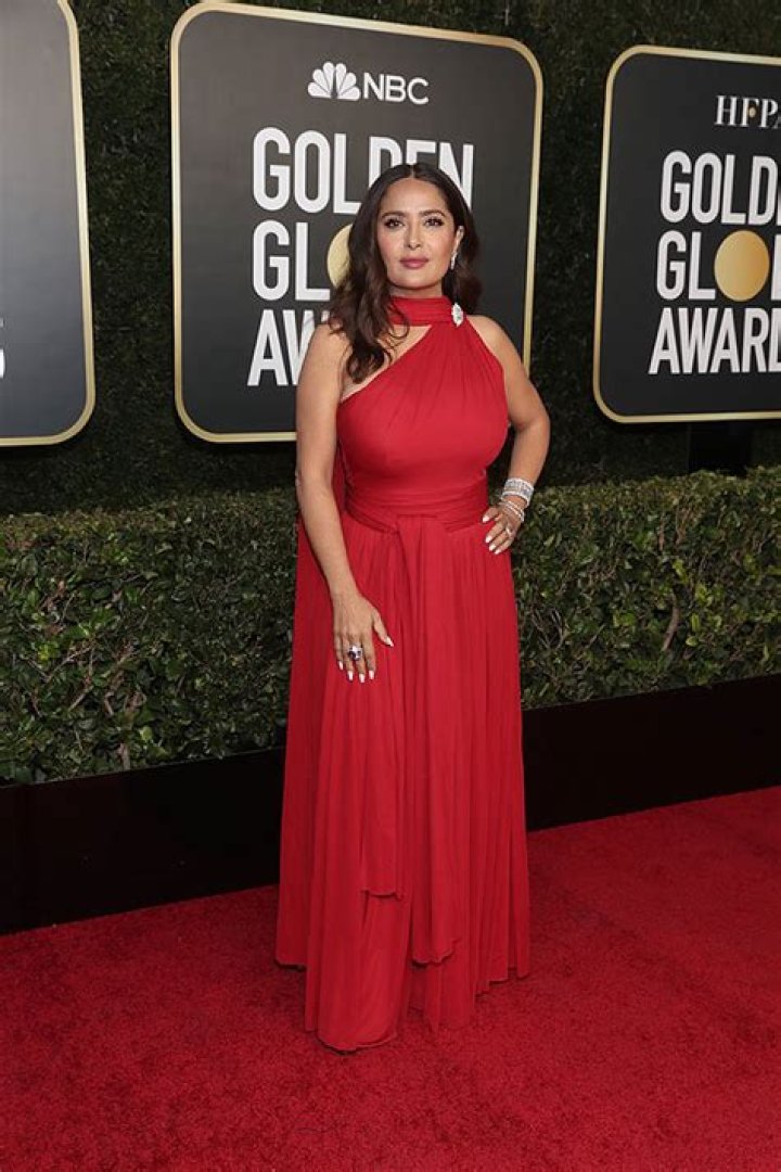 Salma Hayek At Golden Globes