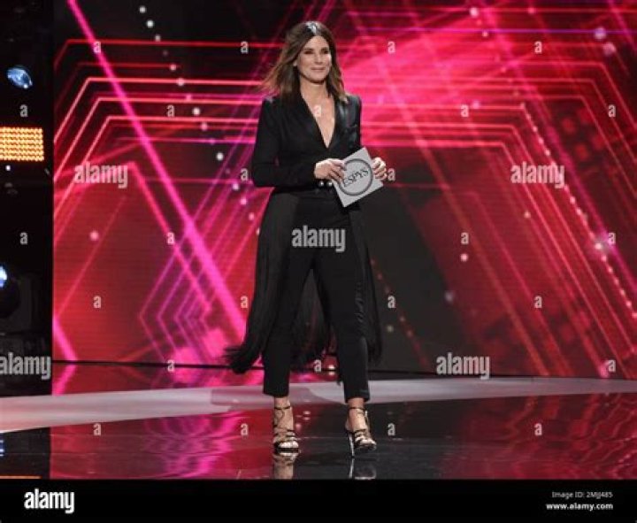Sandra Bullock presents the award for best team at the ESPY Awards, at the Microsoft Theater in Los Angeles 2019 ESPY Awards - Show, Los Angeles, USA - 10 Jul 2019