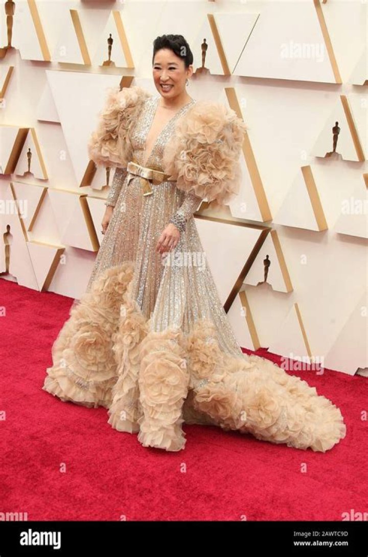 Sandra Oh 92nd Annual Academy Awards, Arrivals, Fashion Highlights, Los Angeles, USA - 09 Feb 2020 Wearing Elie Saab Same Outfit as catwalk model *10532151aw