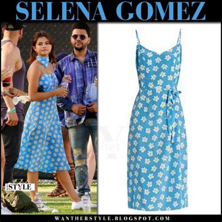 Selena Gomez in light blue