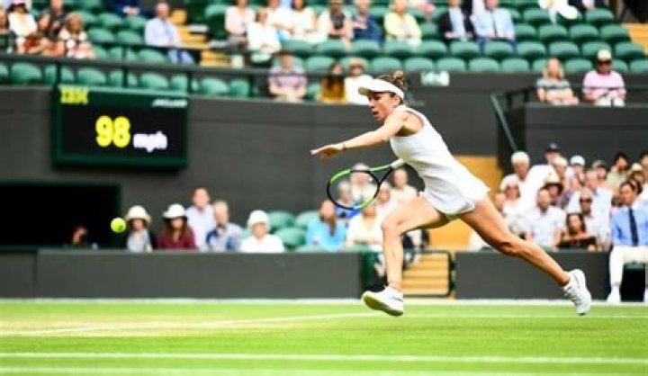 Simona Halep during her Ladies' Singles final Wimbledon Tennis Championships, Day 12, The All England Lawn Tennis and Croquet Club, London, UK - 13 Jul 2019
