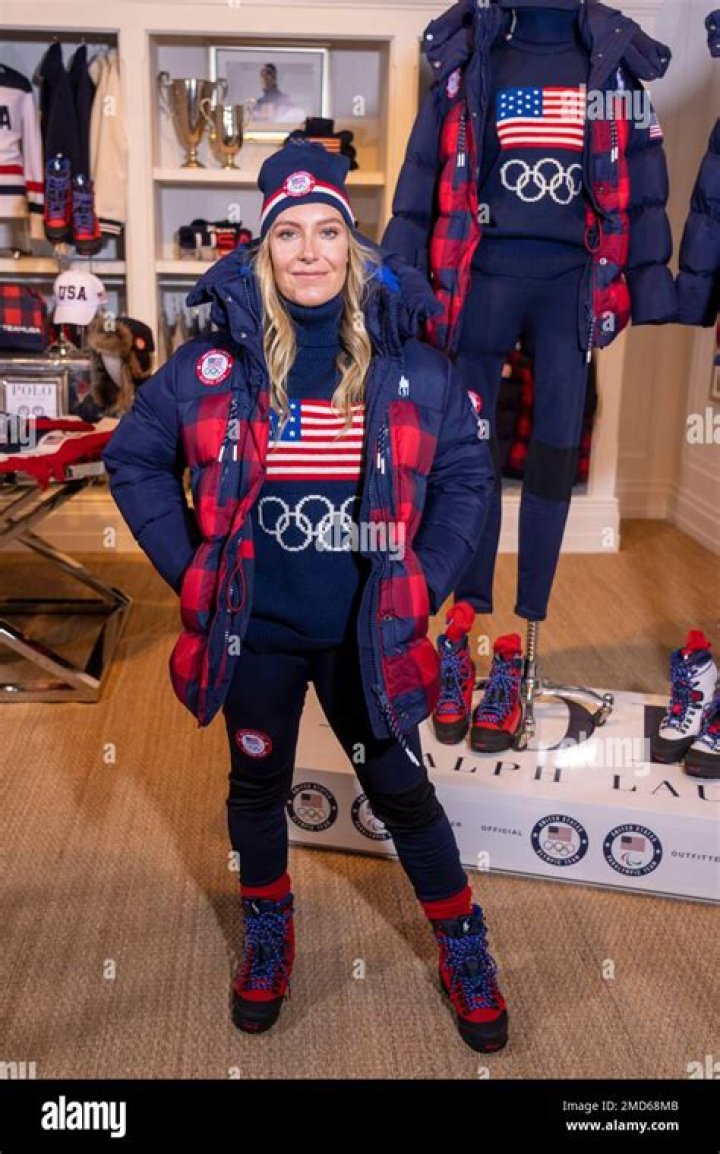 Snowboarder Jamie Anderson models the Team USA Beijing winter Olympics closing ceremony uniforms designed by Ralph Lauren, in New York Team USA Beijing Olympics Closing Ceremony Uniform, New York, United States - 27 Oct 2021