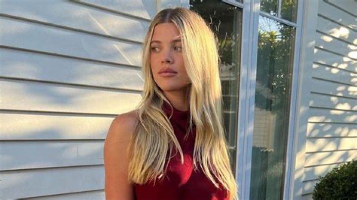 Sofia Richie in a red mini dress