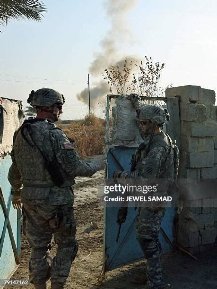 Soldiers Guard The Explosion Site