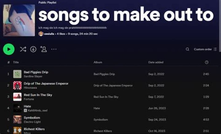Songs To Make Out To