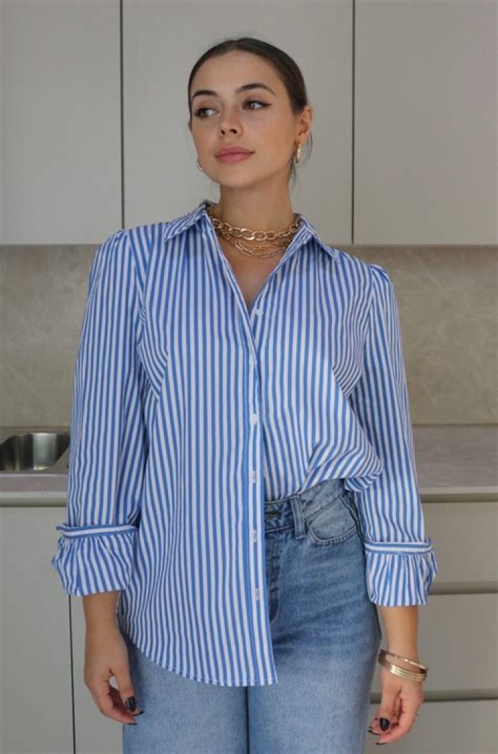 striped button down